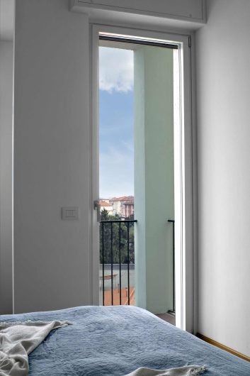 Porta finestra Skyline Modern in abete laccato bianco